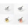 Crane - Mini Suzu Spacer Klingel messing gold