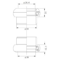 Tange - Techno Glide RDC-82 headset - 1 1/8" silver