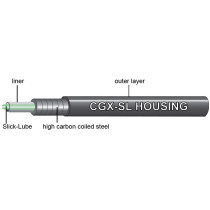 Jagwire - CGX-SL Bremzugaussenhülle - 5 mm sterling silber (geflochtener Look)