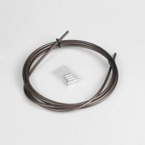 BLB - Bremzughülle - 2,5 m silber (geflochten)