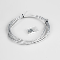 BLB - Bremzughülle - 2,5 m silber (geflochten)