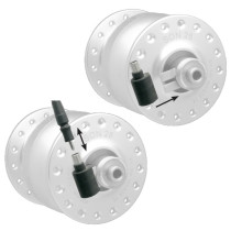 SON - LED Scheinwerfer Edelux II mit Koaxstecker u. SON-Koax-Adapter