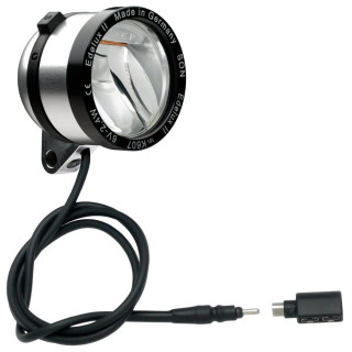 SON - LED Scheinwerfer Edelux II mit Koaxstecker u. SON-Koax-Adapter schwarz 60 cm