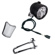 SON - LED Scheinwerfer Edelux II mit Koaxstecker u. SON-Koax-Adapter schwarz 60 cm (680619)