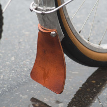 Velo Orange - Leather Mud Flap - Short dark brown