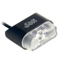 SON - Rücklicht für Schutzblech silber / rot enges Profil