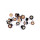 Gilles Berthoud - Leather CNC Race Bar Plugs silver/brown