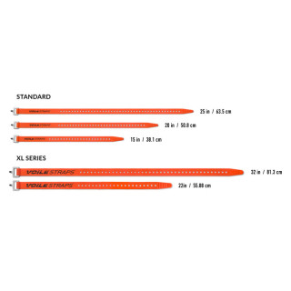 Voile - XL Series Strap with Aluminium Buckle - 22" / 55 cm orange