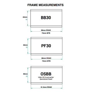 Praxis Works - Shimano Hollowtech Road Innenlager - BB30/PF30 68 mm