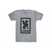 Chrome - Large Lock Up T-Shirt - grey