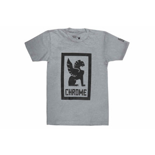 Chrome - Large Lock Up T-Shirt - grau Small (S)