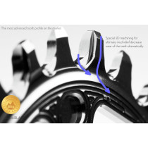 Absolute Black - Oval Road/Gravel/CX 1x Kettenblatt SRAM Direct Mount (3-bolt)- Schwarz