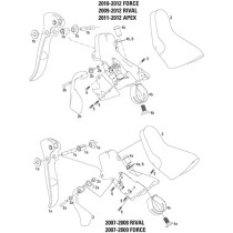 SRAM - Double Tap Bremshebel Überzug für RED (Genration 1) / Force / Rival / APEX, S900 und S500