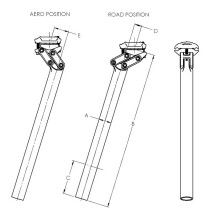 Redshift - Dual-Position Seatpost Black/Black - 27,2 mm