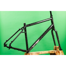Crust Bikes - Desert Brat Frameset - Black & Khaki Crackle