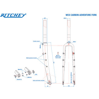Ritchey - WCS Adventure Carbon Fork - 1 1/8