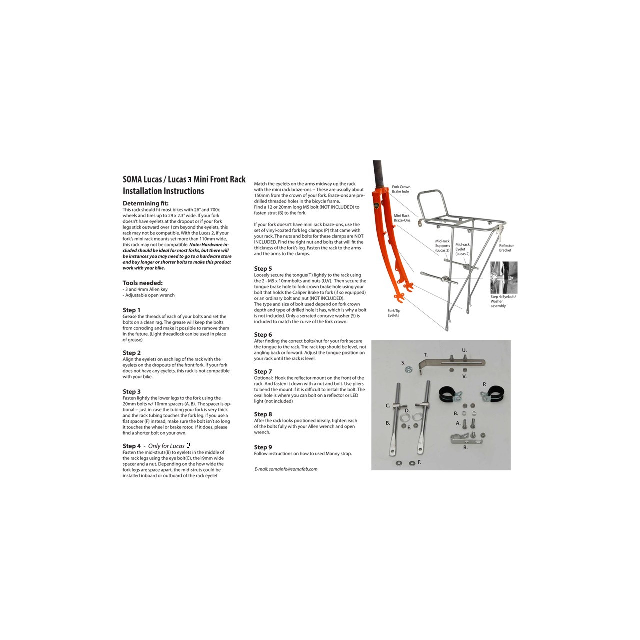 Lucas Box Rack Soma - Lucas 3 Mini Front Rack schwarz, 79,90