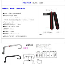 NITTO - M137AA SSB Gravel Road Drop Bar - 31,8 mm schwarz 48 cm
