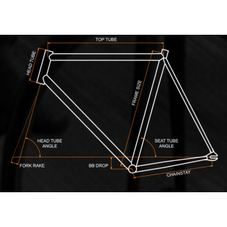 Brother Cycles - The Allday Rahmenset  - Black 58 cm
