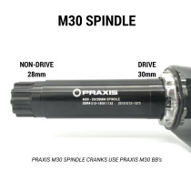 Praxis Works - M30 Botom Bracket for 30/28 mm Spindle - BB86 Road / BB90-92 MTB