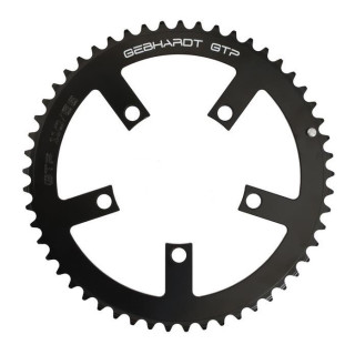 Gebhardt Corona Bici Pista 46 Denti 130 BCD 1/8" - Argento, Acciaio Per Track Bike