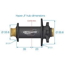 Extralite - Hyper JF Disc Front Hub