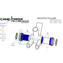 Cane Creek - Hellbender 70 Bottom Bracket PF30 - 30 mm