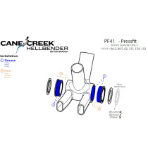 Cane Creek - Hellbender 70 Bottom Bracket PF41 -  30 mm