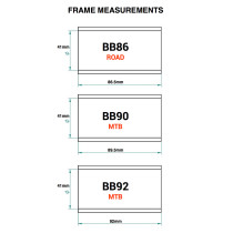 Praxis Works - M30 THRU Innenlager für 30 mm Welle - BB86 Road / BB90/92 MTB