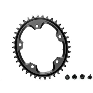 Absolute Black - Oval Road/Gravel/CX 1x Kettenblatt 5x110 Lochkreis - Schwarz