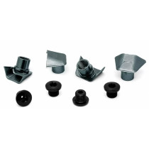 Absolute Black - Kettenblattschrauben Abedeckung für Shimano Ultegra 6800 Ultegra grau