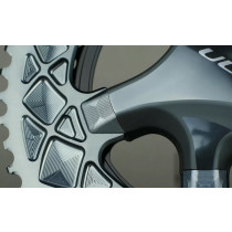 Absolute Black - Kettenblattschrauben Abedeckung für Shimano Ultegra 6800 Ultegra grau