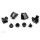 Absolute Black - Kettenblattschrauben Abedeckung für Shimano Dura Ace 9100 / 9150 Di2 schwarz