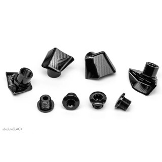 Absolute Black - Kettenblattschrauben Abedeckung für Shimano Dura Ace 9100 / 9150 Di2 Ultegra grau