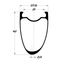 DUKE - Baccara 42C - SLS2 - Carbon Felge für Felgenbremse