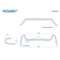 Ritchey - Comp Beacon XL Gravel Lenker 52 cm - 31,8 mm