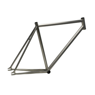 silver fixed gear bike