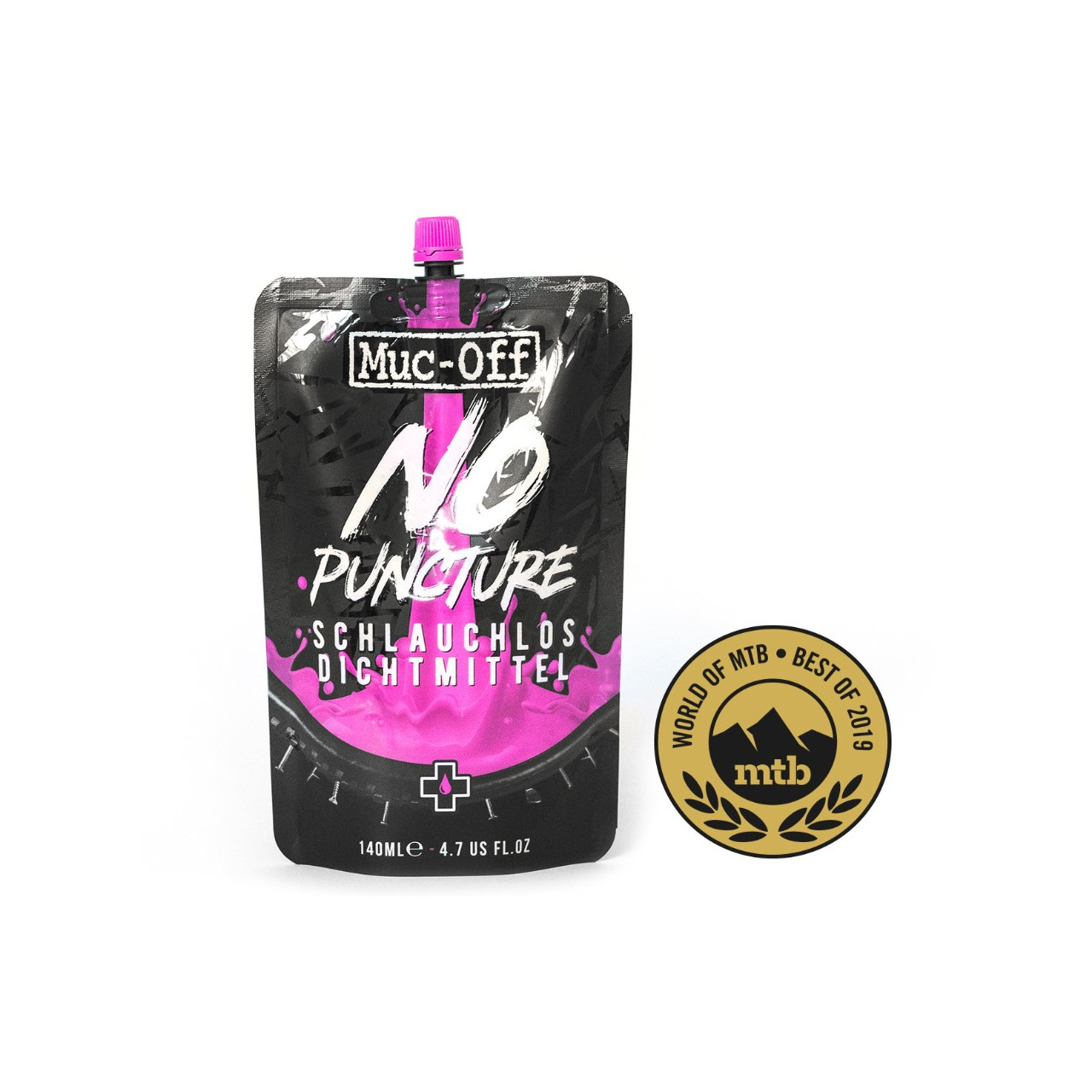 Muc-Off Sigillante Per Camere D'aria – 1 Litro, Ripara Fori Fino A 4 Mm, Per Valvole Presta E Schrader, Adatto A Bici E MTB