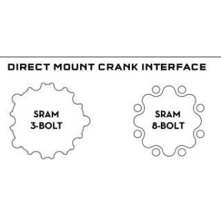 Wolf Tooth - Direct Mount Kettenblatt für SRAM AXS (8-Bolt) - Standard (6 mm offset) 40 Zähne
