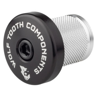 Wolf Tooth - Compression Plug Expander + Ahead Kappe with Integrated Spacer Stem Cap 5 mm  - 1 1/8 black