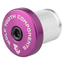 Wolf Tooth - Compression Plug Expander + Ahead Kappe with Integrated Spacer Stem Cap 5 mm  - 1 1/8" purple