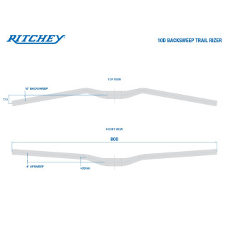 Ritchey - Comp Trail Rizer 10D (10° Backsweep) Riser Lenker - 31,8 mm
