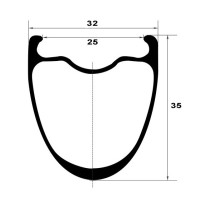 Duke - World Runner Carbon 35 R SLS2 Rim  - 650b /27,5"