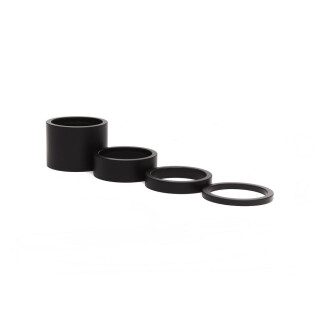 Chris King - Headset Spacer Kit (1x 3mm, 6mm, 12mm, 25 mm) - 1 1/8" Matte Jet (matt schwarz)