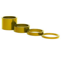 Chris King - Headset Spacer Kit (1x 3mm, 6mm, 12mm, 25 mm) - 1 1/8" Matte Jet (matt schwarz)