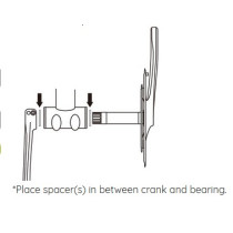 Sugino - Crank Adjust Spacer Set für SG75 DD2 und OX2 (IDS24) Kurbeln