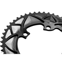 Absolute Black - Round Road  2x Chainring Shimano 4x110BCD Black - Outer Chainring