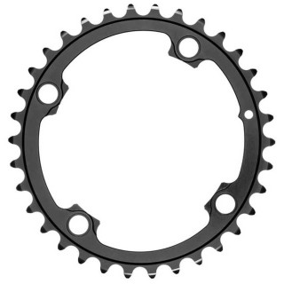 Absolute Black - Round Road 2x Chainring Shimano 4x110BCD Black - Inner Chainring 36 Teeth