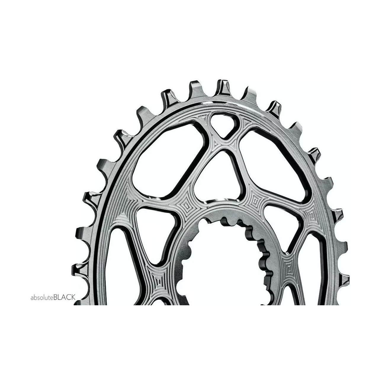Absolute Black Oval MTB Boost 1x Chainring mm Offset SRAM