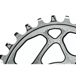 Black by absoluteblack narrow wide oval mtb single chainring outlet